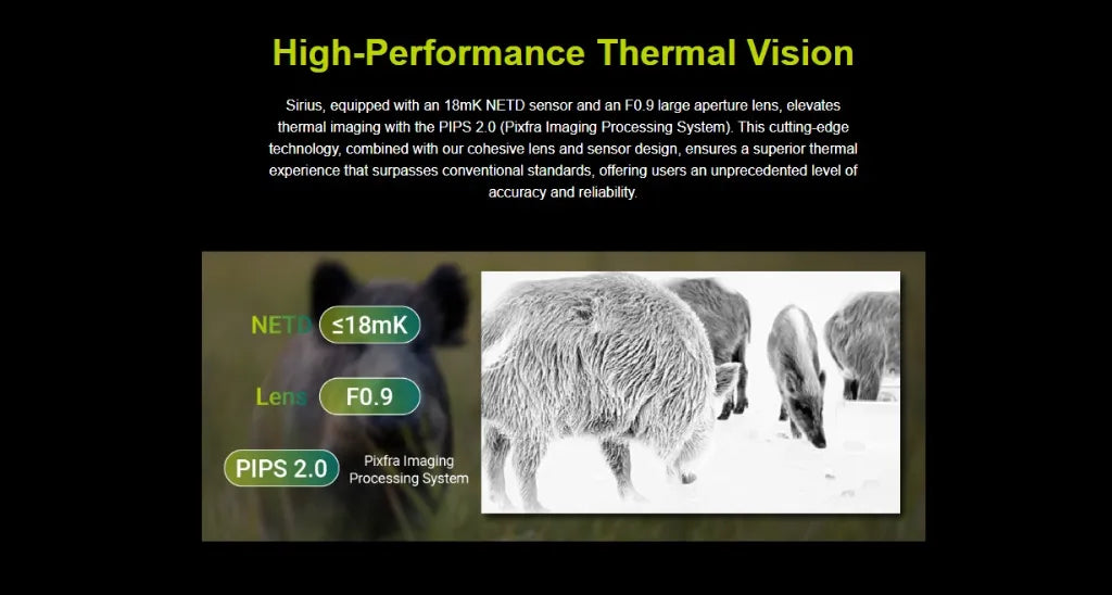 Pixfra SIRIUS S650D (Dual FOV) Thermal Monocular Thermal Vision