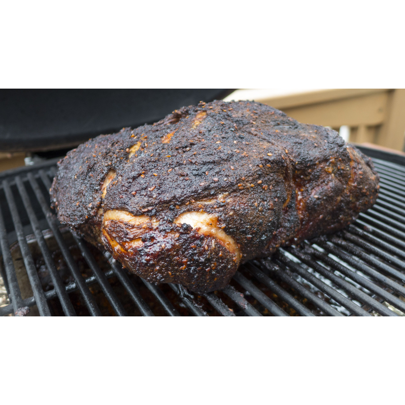 Primo Oval X-Large Charcoal All-In-One Grill Boston Pork Butt