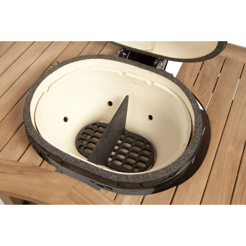 Primo Oval X-Large Charcoal All-In-One Grill Charcoal Divider in Grill