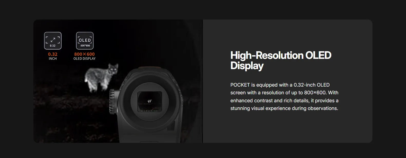 RIX POCKET K2 Thermal Monocular OLED Display