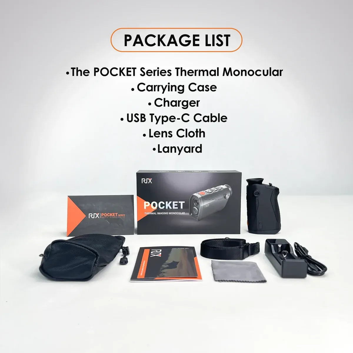 RIX POCKET K2 Thermal Monocular Package List