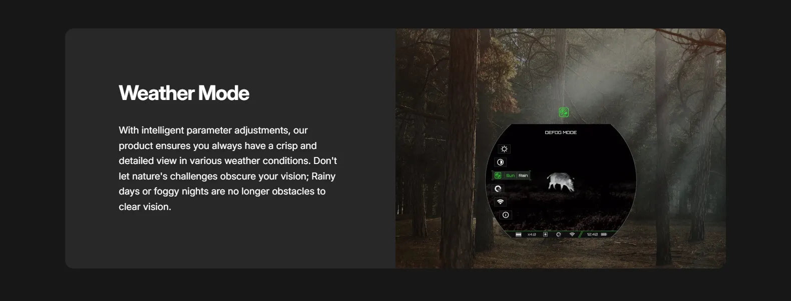 RIX POCKET K2 Thermal Monocular Weather Mode