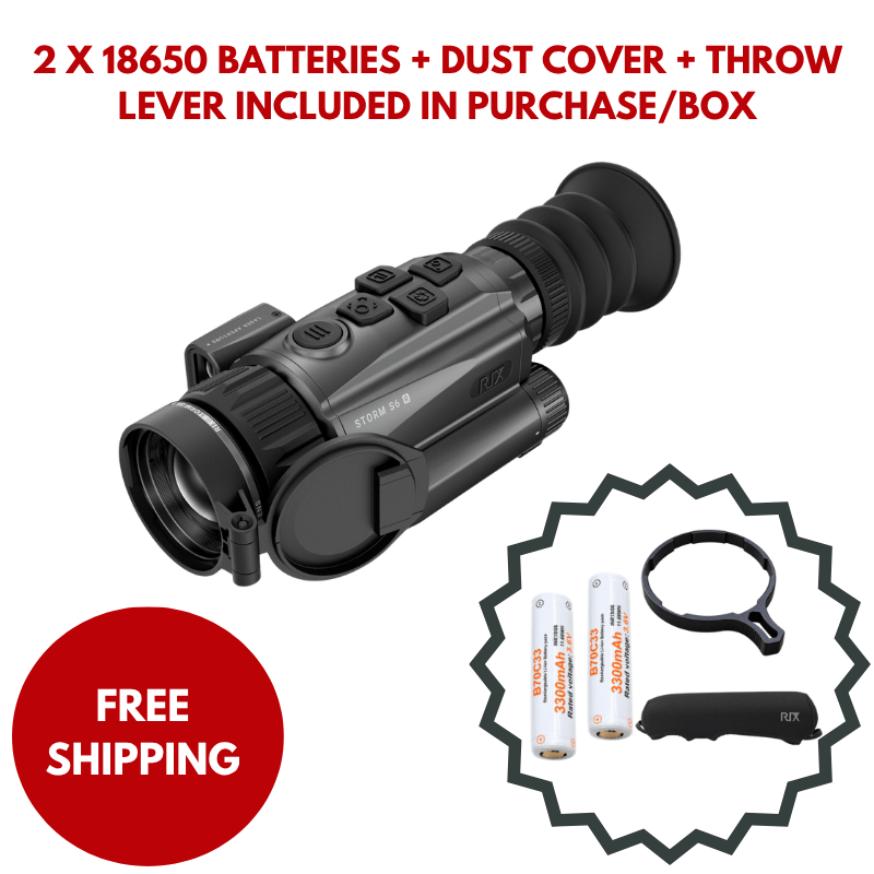 RIX Storm S6R Thermal Scope With 2 x 18650 batteries + Dust Cover + Throw Lever INCLUDED IN PURCHASE/BOX