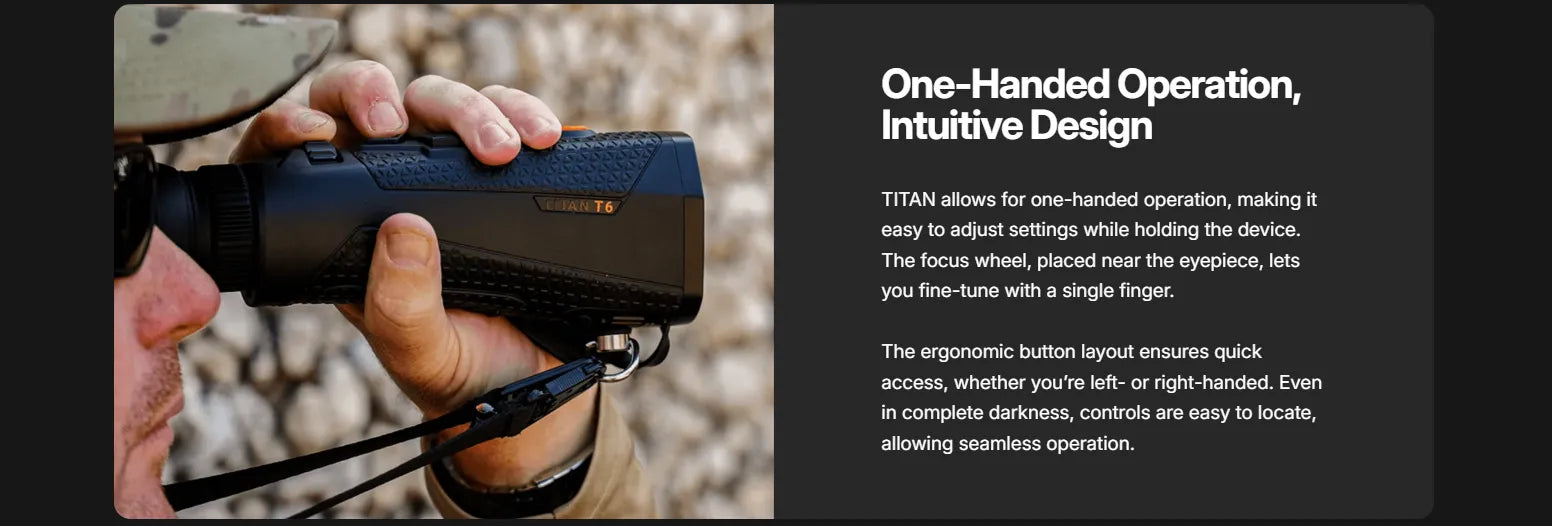 RIX TITAN T6 Thermal Monocular Intuitive Design