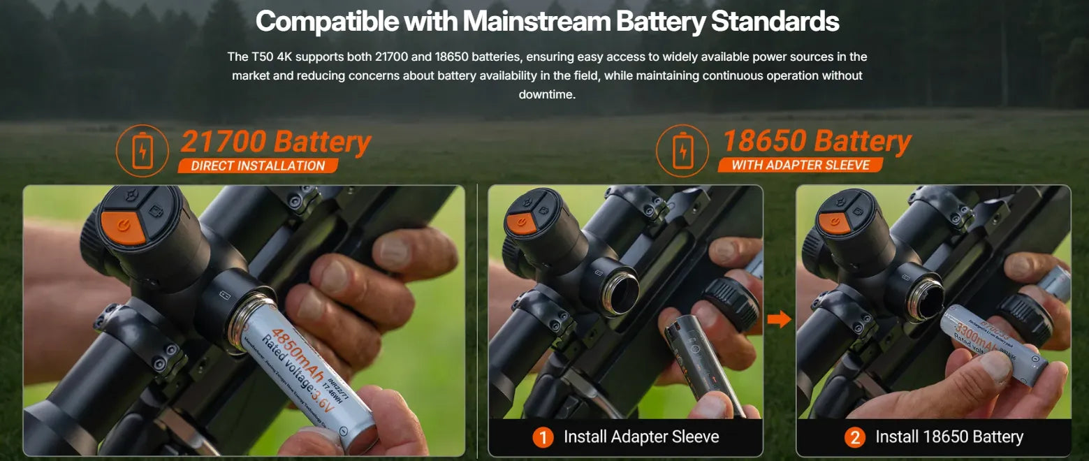 RIX Tourer T50 4K LRF Digital Night Vision Scope Battery Standard