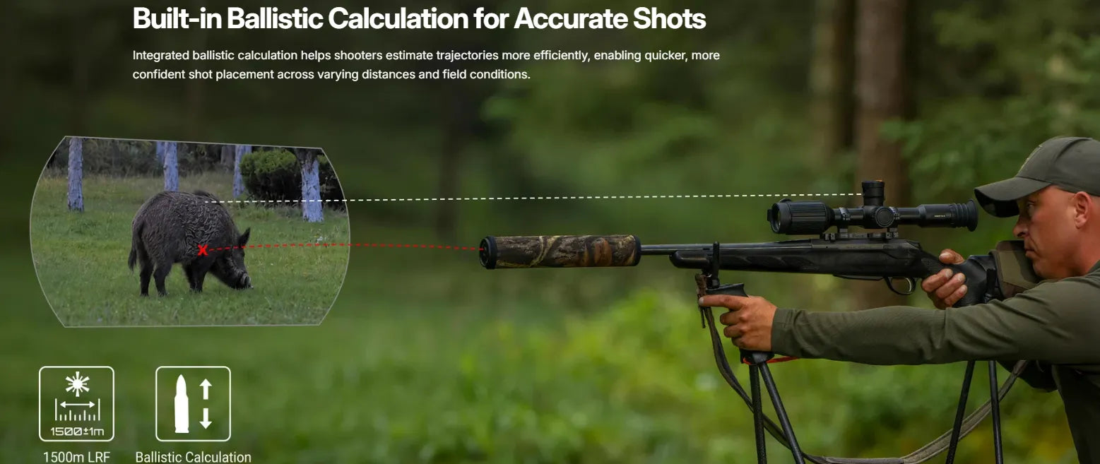 RIX Tourer T50 4K LRF Digital Night Vision Scope Built-In Ballistic Calculation
