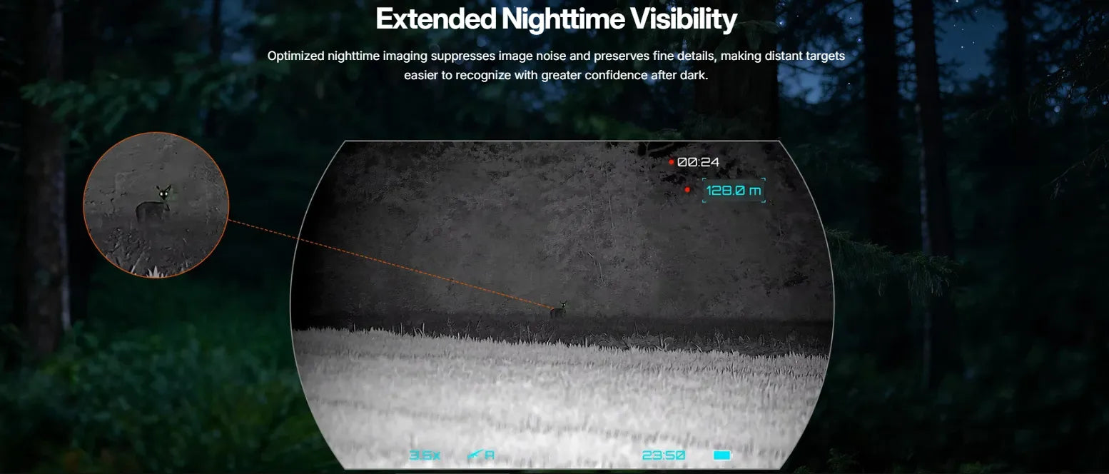 RIX Tourer T50 4K LRF Digital Night Vision Scope Visibility
