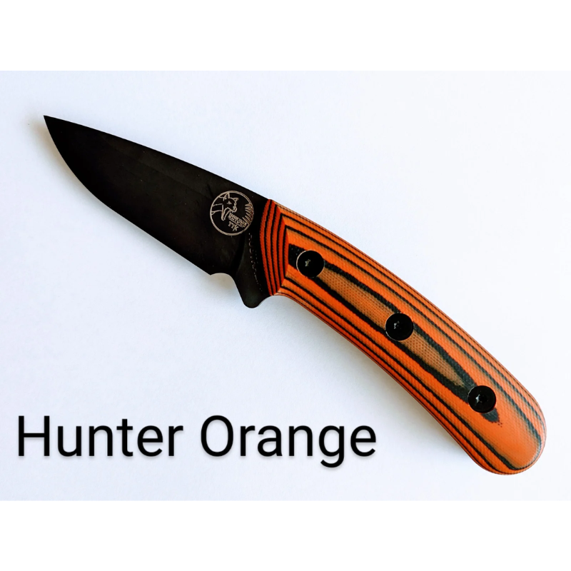 Tassie Tiger Knives Australian Made Fixed Blade Skinning Knife – Orange Handle