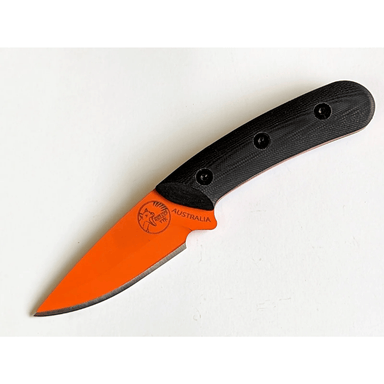 Tassie Tiger Knives Orange Cerkote  Fixed Blade Hunting Knife