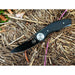 Tassie Tiger Knives Pocket knife Black G10 Handle, Black 90mm Blade Extended
