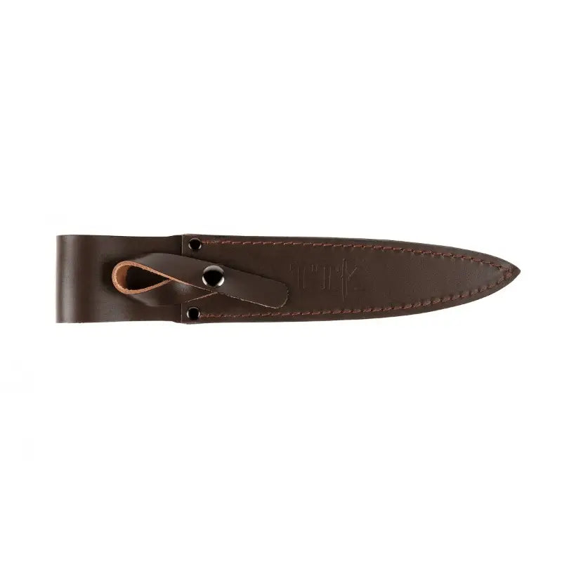 Tassie Tiger Knives Quality Pig Hunting Knife & Leather Sheath – Orange Handle - Knife
