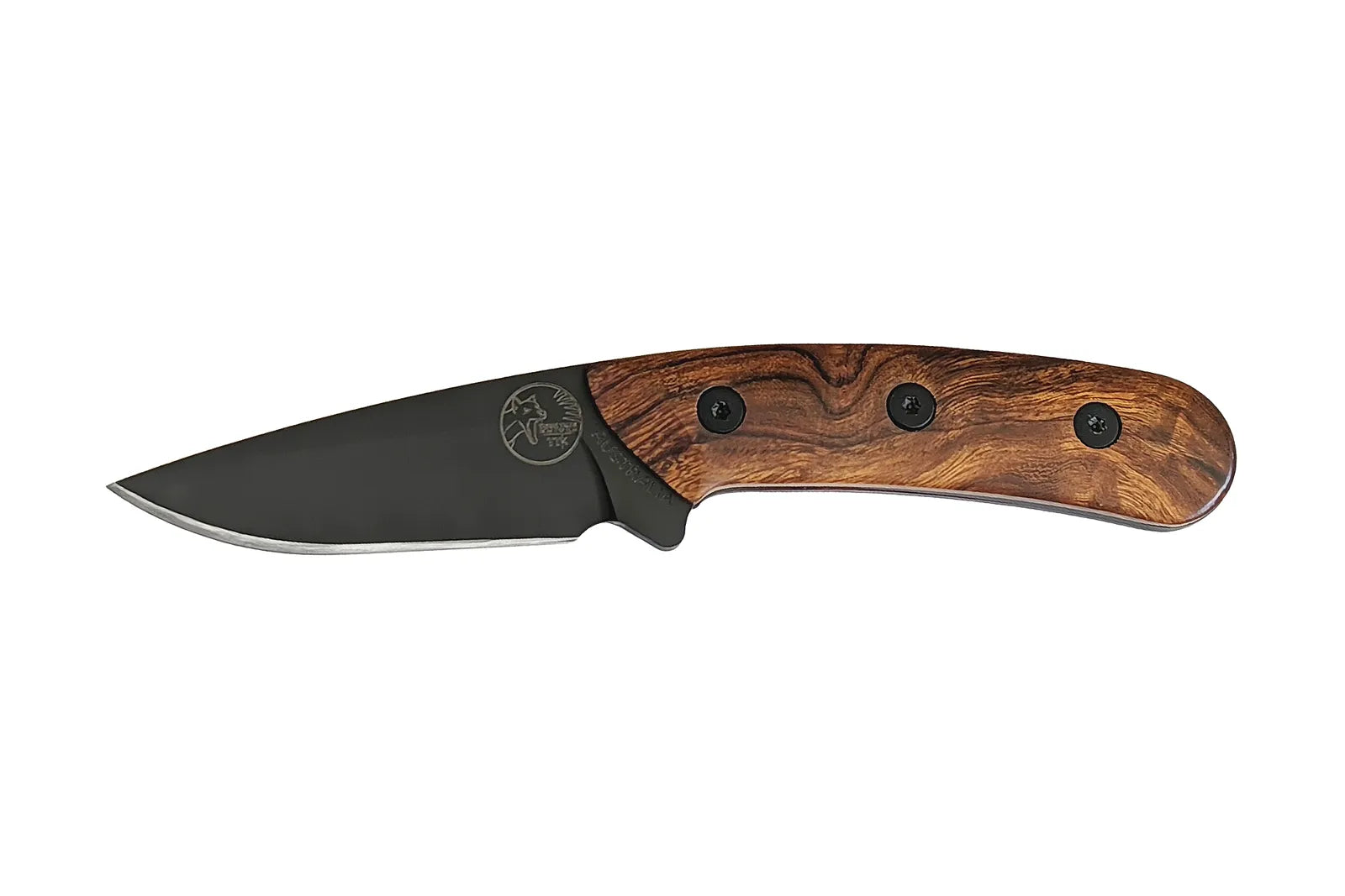 Tassie Tiger Knives Australian Made Fixed Blade Drop Point,Desert Ironwood Feature
