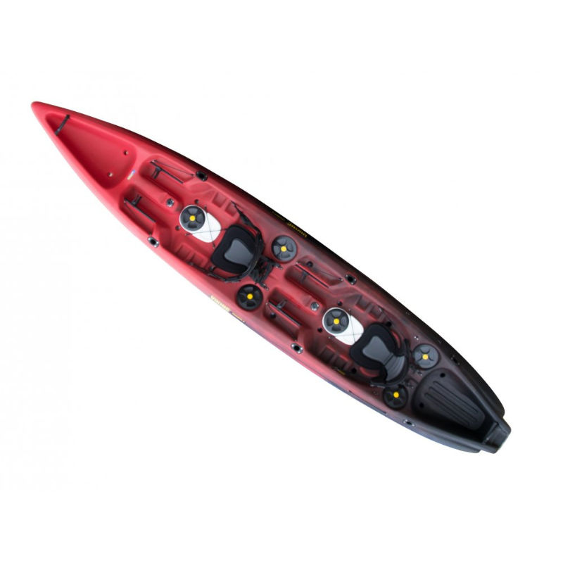 Viking Kayaks Tempo 2 Double Fisherman Kayak Lava Top View