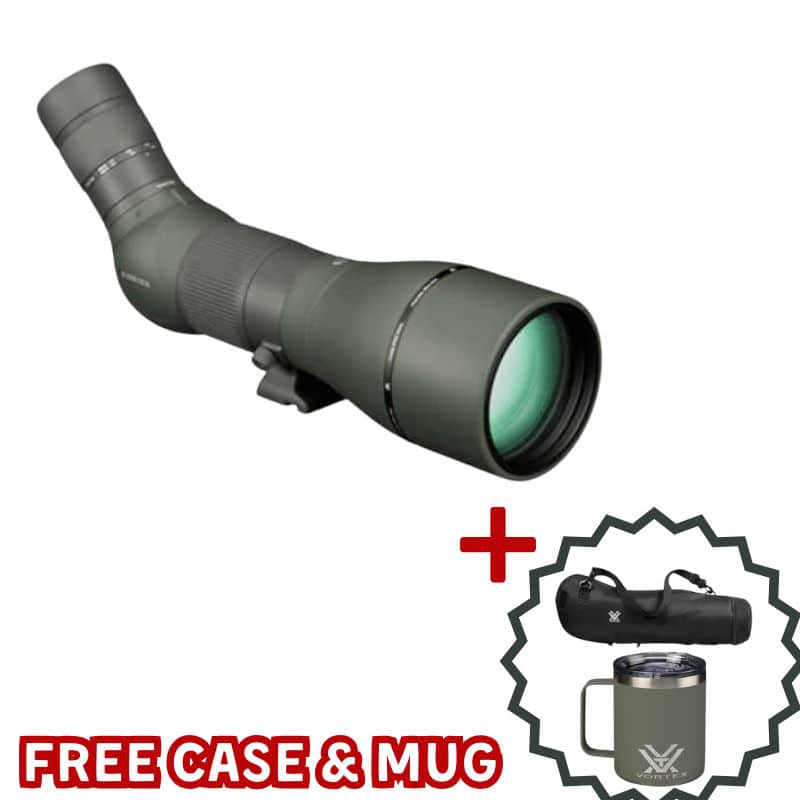 Vortex Razor HD 27-60x85 Angled Spotting Scope with free carry case and insulated mug