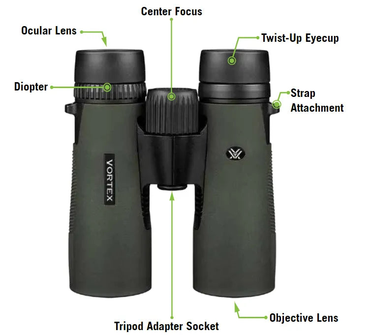 Vortex Diamondback HD 8x42 Binocular Parts
