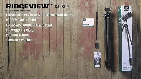 Vortex Ridgeview Carbon Fiber Tripod+ Pan Head In The Box