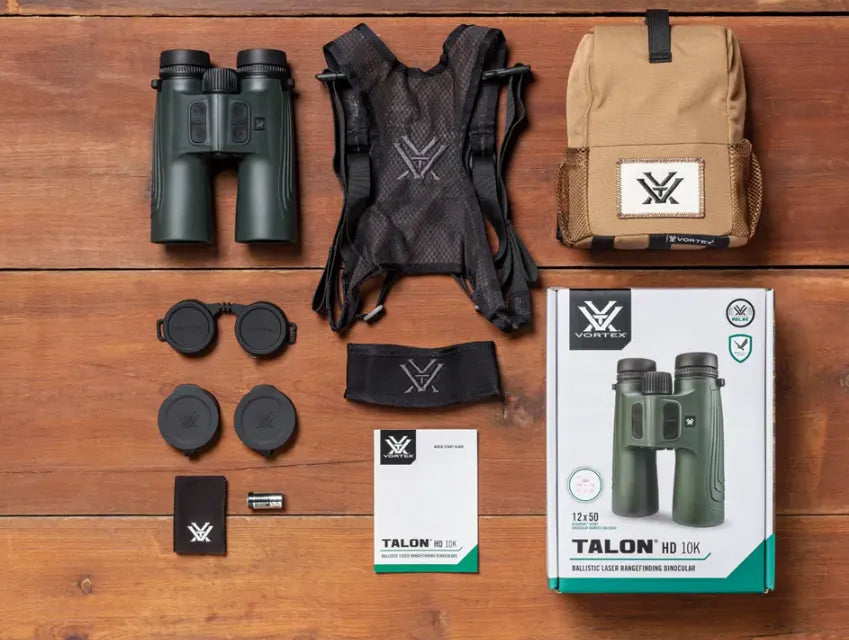 Vortex Talon HD 10K 12x50 Ballistic Laser Rangefinder Content