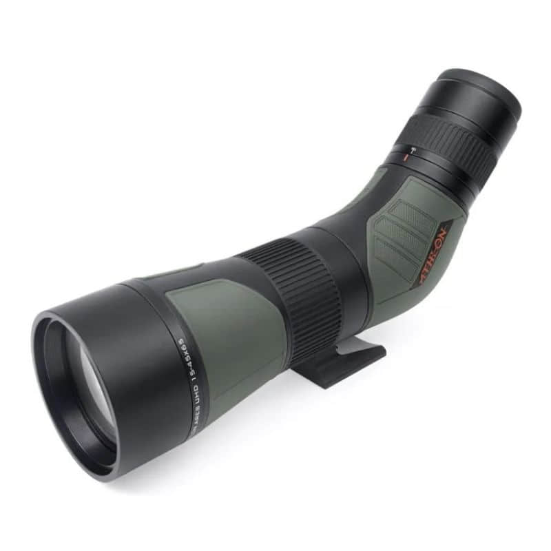 athlon ares g2 15 45x65 spotting scope High-Angle Front 3/4 Perspective