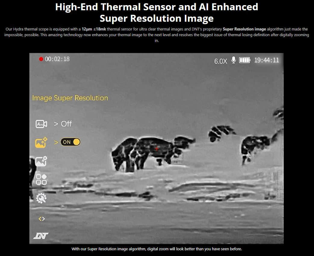 dnt optics hydra hs635 640px thermal sensor and ai enhanced image