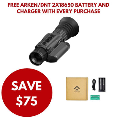 dnt hydra hs325 thermal scope with 2 x 18650 batteries and charger