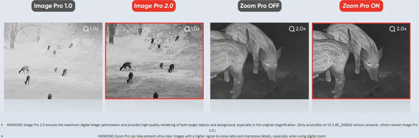 hikmicro condor cq50l image pro and zoom pro image enhancement features