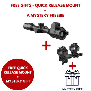 hikmicro stellar sh35l 3.0 lrf thermal rifle scope with free  quick release mount and free mystery gift