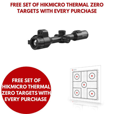 hikmicro stellar sh35l 3.0 lrf thermal rifle scope with hikmicro thermal zero targets