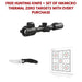 hikmicro stellar sq35l 3.0 thermal scope with hunting knife and thermal zero targets