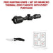 hikmicro stellar sq50l 3.0 lrf thermal rifle scope with hunting knife and thermal zero targets