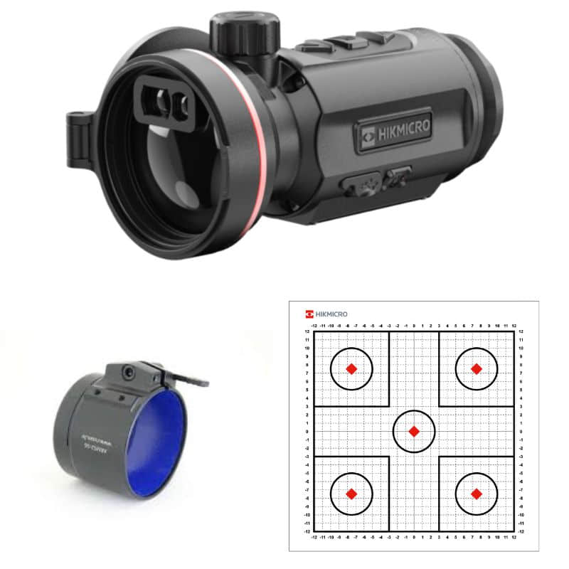 hikmicro thunder tq50cl 3.0 thermal clip on with free rusan adapter and thermal zero targets