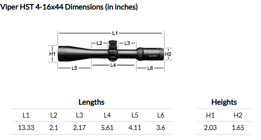 vortex viper hs t 4 16x44 vmr 1 dimensions